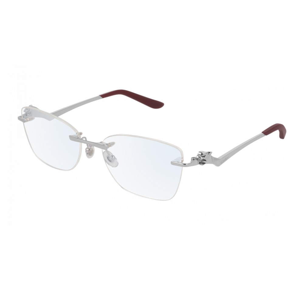 Cartier CT0120O - 003 - 57 Montature ottiche Silver Cat Eye