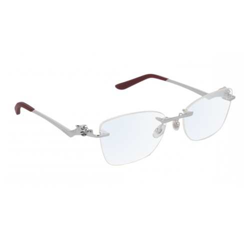 Cartier CT0120O - 003 - 57 Montature ottiche Silver Cat Eye