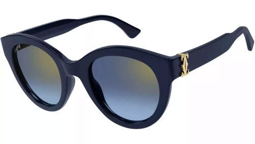 Cartier CT0436S - 003 - 50 Occhiali da sole Blue Cat Eye