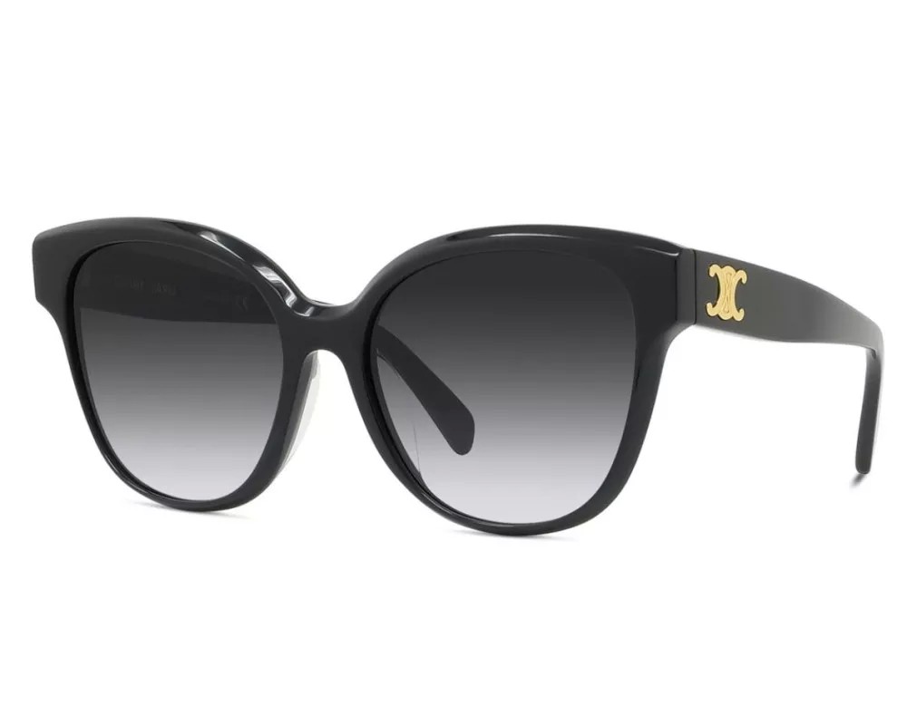 Celine CL40204F - 01W - 58 Occhiali da sole Black Pillow (Rounded)