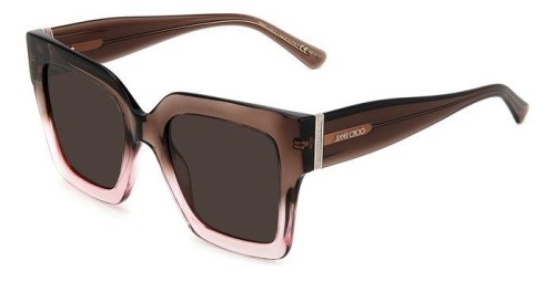 Jimmy Choo EDNA/S - 08M70 - 52 Occhiali da sole Brown, Pink Square