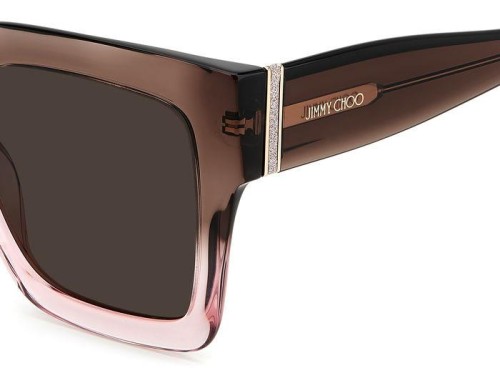 Jimmy Choo EDNA/S - 08M70 - 52 Occhiali da sole Brown, Pink Square