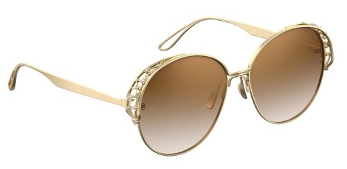 Elie Saab ES006/S - 01Q VU - 58 Occhiali da sole Gold Round