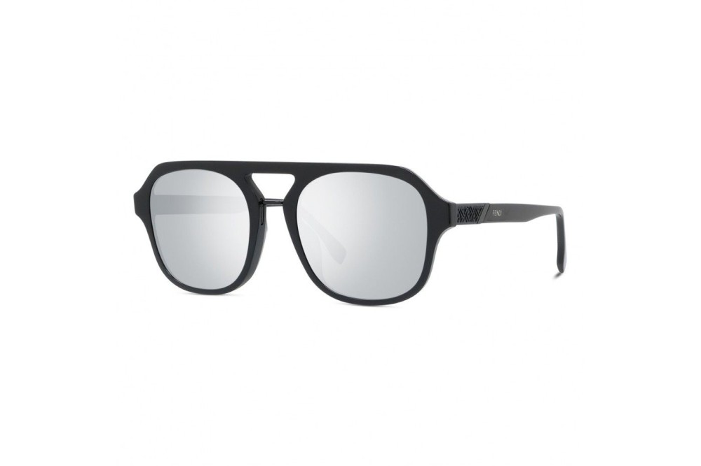 Fendi FE40026U - 01C - 55 Occhiali da sole Black Pilot (Aviator)