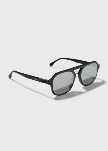 Fendi FE40026U - 01C - 55 Occhiali da sole Black Pilot (Aviator)