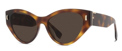 Fendi FE40035I - 53E - 55 Occhiali da sole Havanna Cat Eye