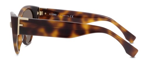 Fendi FE40035I - 53E - 55 Occhiali da sole Havanna Cat Eye