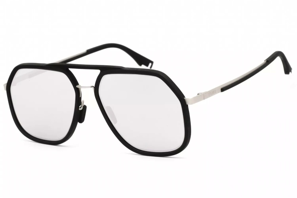 Fendi FE40041U - 02C - 55 Occhiali da sole Black Pilot (Aviator)