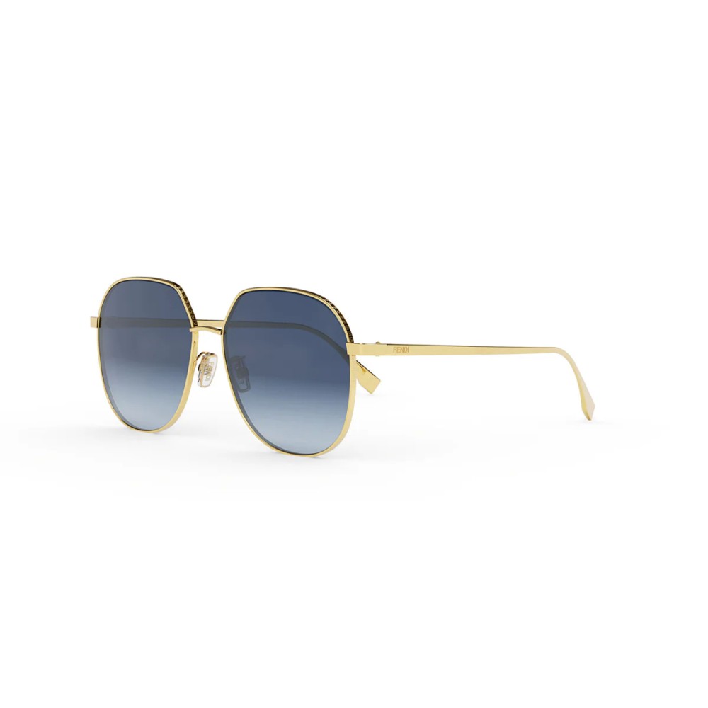 Fendi FE40069U - 30W - 59 Occhiali da sole Gold Round