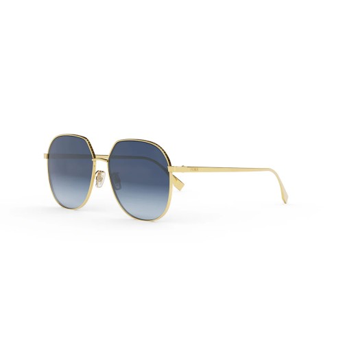 Fendi FE40069U - 30W - 59 Occhiali da sole Gold Round