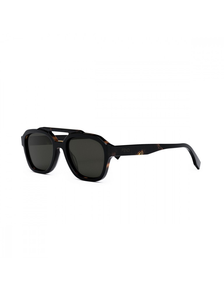 Fendi FE40076U - 01A - 52 Occhiali da sole Pilot (Aviator)