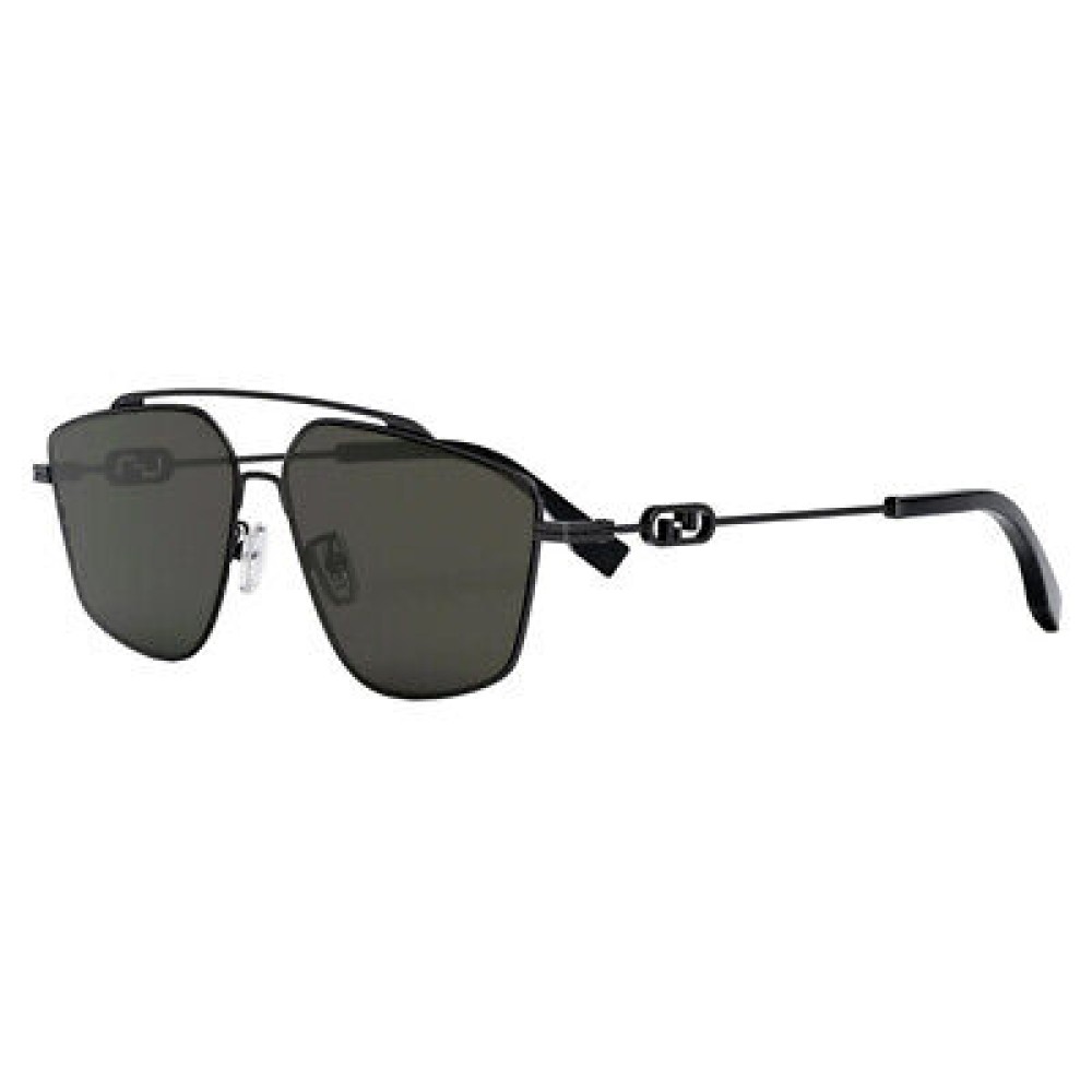 Fendi FE40079U - 12A - 58 Occhiali da sole Black Pilot (Aviator)