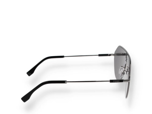 Fendi FE40080U - 12C - 65 Occhiali da sole Silver Pilot (Aviator)