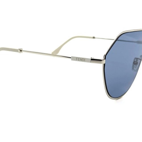 Fendi FE40080U - 16V - 65 Occhiali da sole Silver Pilot (Aviator)