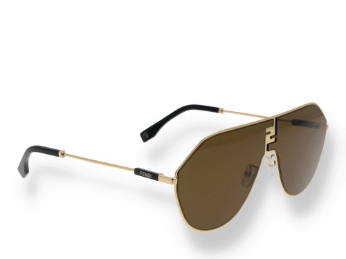 Fendi FE40080U - 30E - 65 Occhiali da sole Gold Pilot (Aviator)