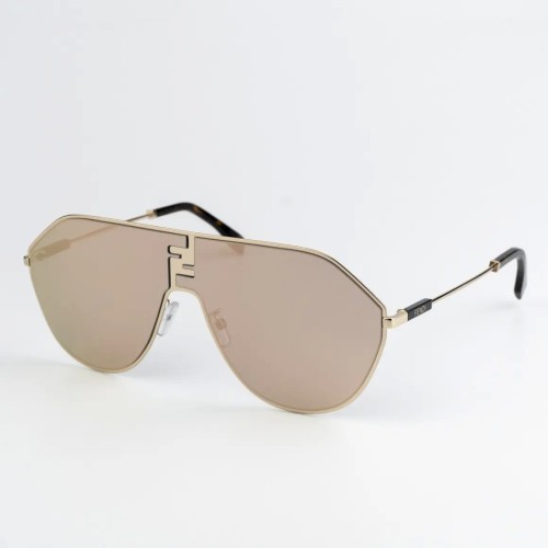 Fendi FE40080U - 32G - 65 Occhiali da sole Gold Pilot (Aviator)