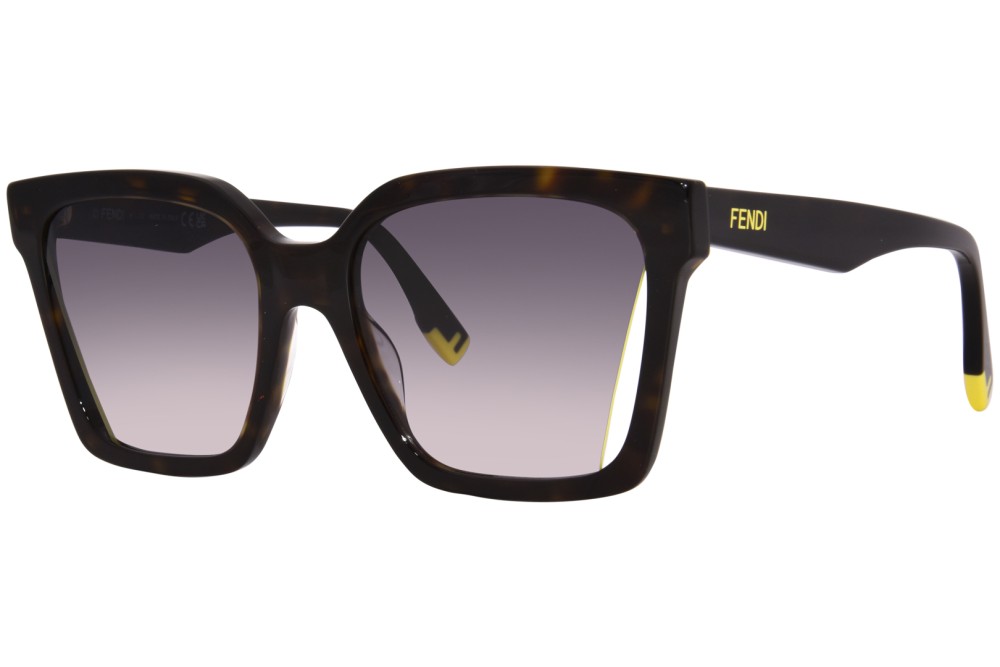 Fendi FE40085I - 52B - 55 Occhiali da sole Havana Square