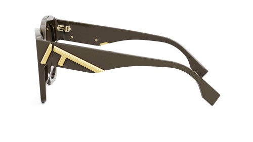 Fendi FE40098I - 48F - 63 Occhiali da sole Brown Pillow (Rounded)