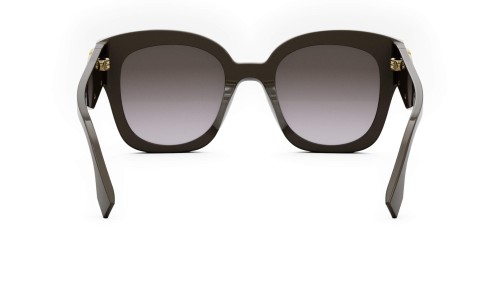 Fendi FE40098I - 48F - 63 Occhiali da sole Brown Pillow (Rounded)