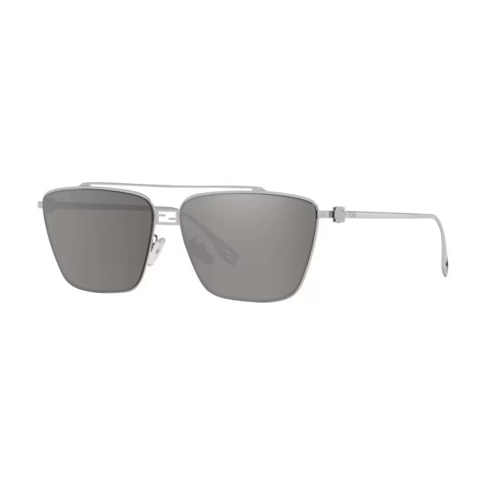 Fendi FE40110U - 16C - 59 Occhiali da sole Silver Pilot (Aviator)