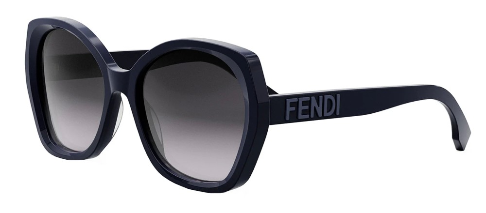 Fendi FE40112I - 90B - 57 Occhiali da sole Blue Pillow (Rounded)