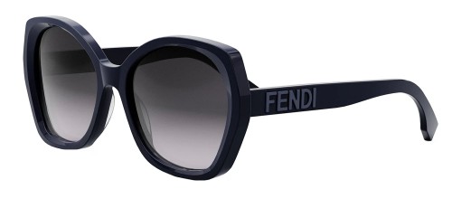 Fendi FE40112I - 90B - 57 Occhiali da sole Blue Pillow (Rounded)
