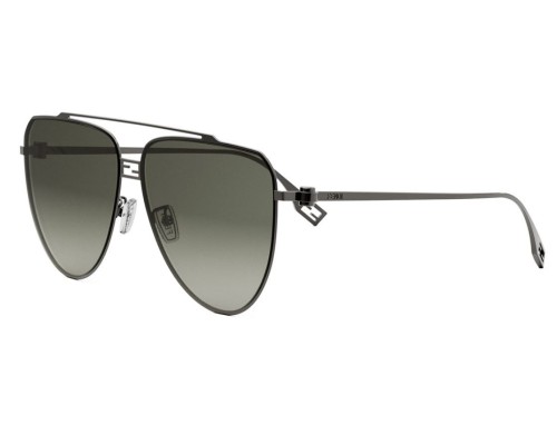 Fendi FE40122U - 14P - 59 Occhiali da sole Black Pilot (Aviator)