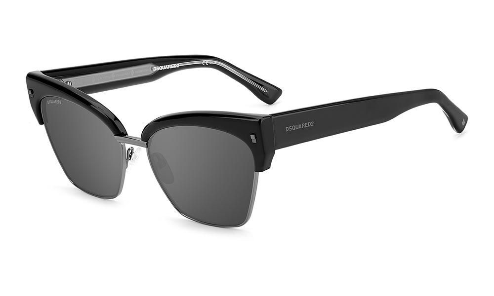 Dsquared2 D2 0015/S - 807T4 - 57 Occhiali da sole Black Pillow (Rounded)