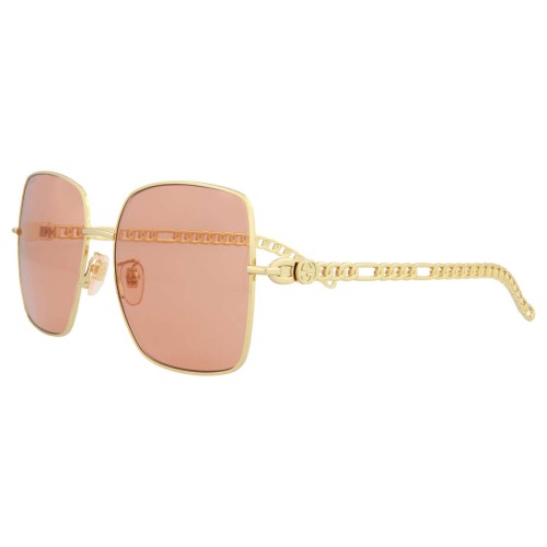 Gucci GG0724S WITHOUT CHAIN - 005 - 61 Occhiali da sole Gold Square