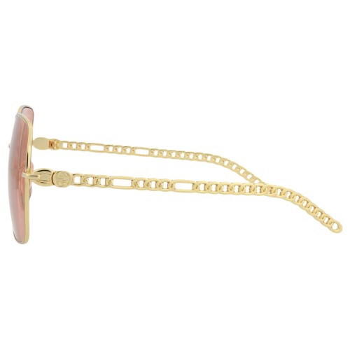 Gucci GG0724S WITHOUT CHAIN - 005 - 61 Occhiali da sole Gold Square