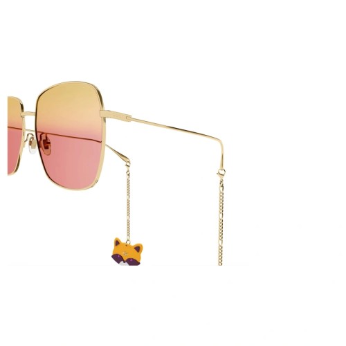 Gucci GG1031S WITH CHAIN - 005 - 59 Occhiali da sole Gold Square