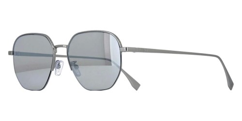 Fendi FE40004U - 17C - 55 Occhiali da sole Silver Pillow (Rounded)