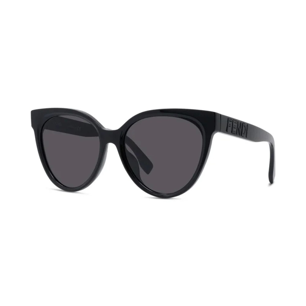 Fendi FE40008U - 01A - 56 Occhiali da sole Black Pillow (Rounded)
