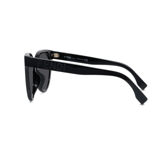 Fendi FE40008U - 01A - 56 Occhiali da sole Black Pillow (Rounded)