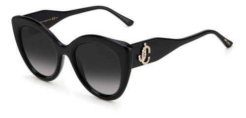 Jimmy Choo LEONE/S - 8079O - 52 Occhiali da sole Black Pillow (Rounded)