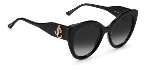 Jimmy Choo LEONE/S - 8079O - 52 Occhiali da sole Black Pillow (Rounded)