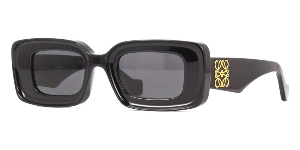 Loewe LW40101I - 01A - 46 Occhiali da sole Black Square