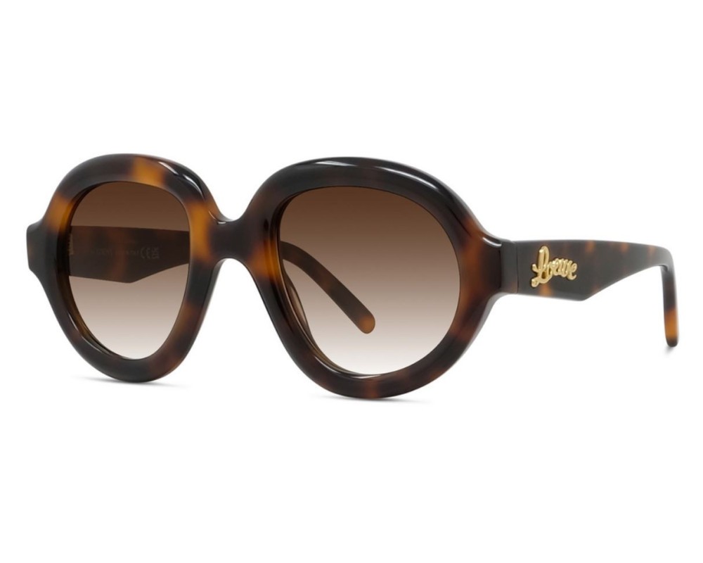 Loewe LW40105I - 52F - 49 Occhiali da sole Havanna Pillow (Rounded)