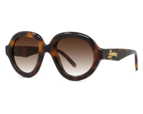 Loewe LW40105I - 52F - 49 Occhiali da sole Havanna Pillow (Rounded)