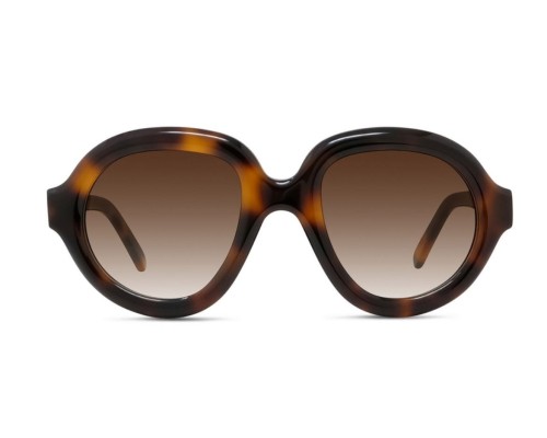 Loewe LW40105I - 52F - 49 Occhiali da sole Havanna Pillow (Rounded)