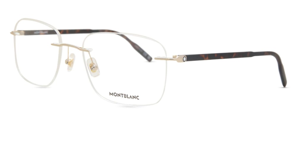 Mont Blanc MB0222O - 006 - 58 Montature ottiche Havana Square
