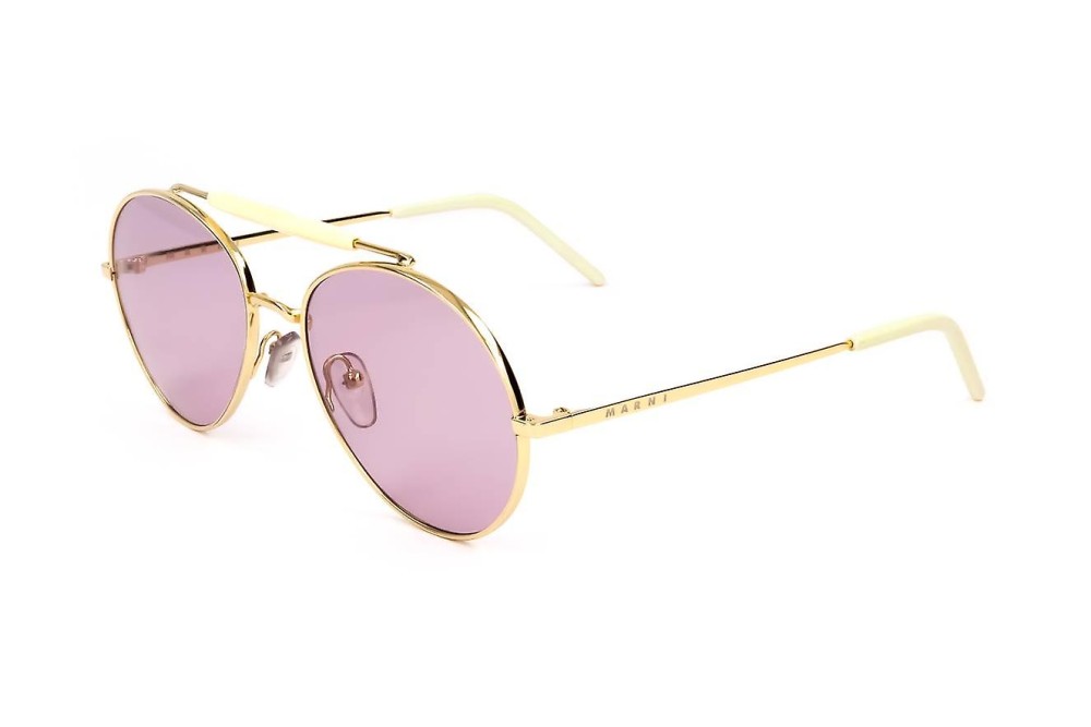 Marni ME115S - 718 - 54 Occhiali da sole Gold Pilot (Aviator)