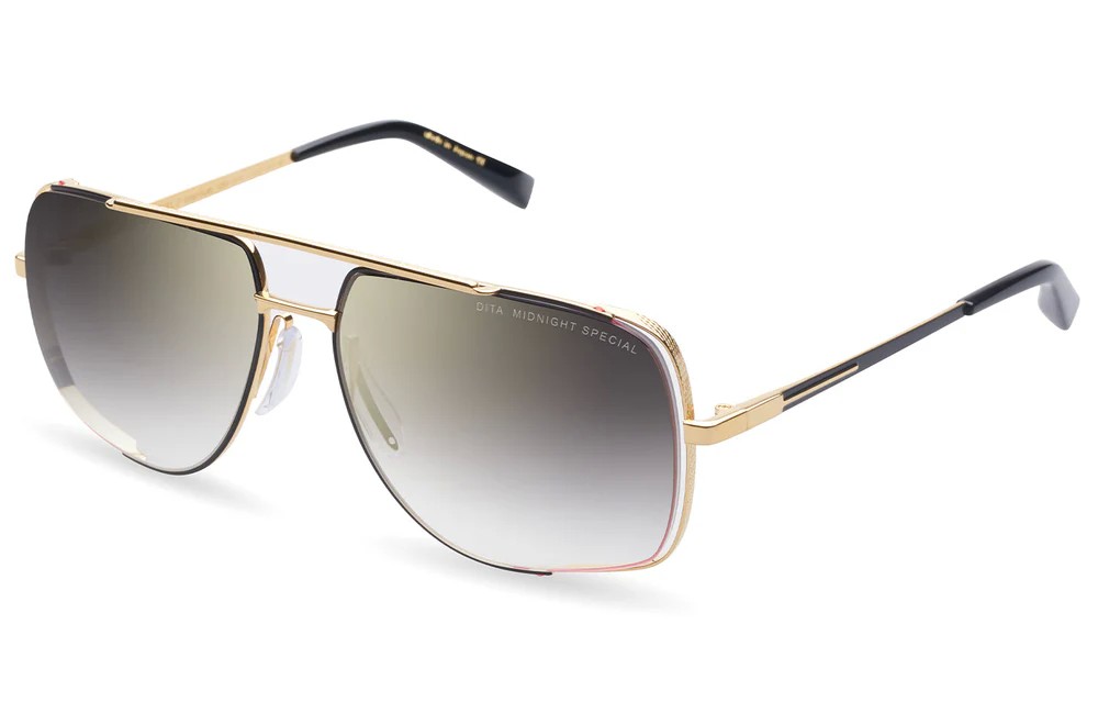 Dita MIDNIGHT SPECIAL TITANIUM DRX-2010 - L - 60 Occhiali da sole Pilot (Aviator)