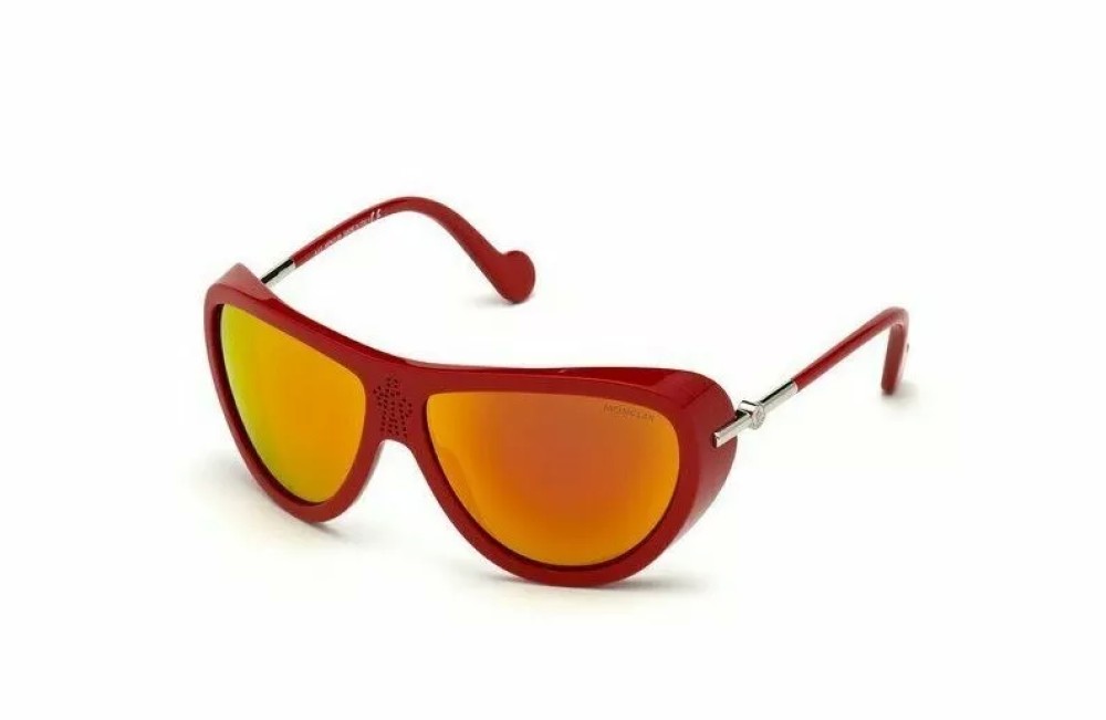 Moncler ML0128 - 66C - 61 Occhiali da sole Red Pilot (Aviator)