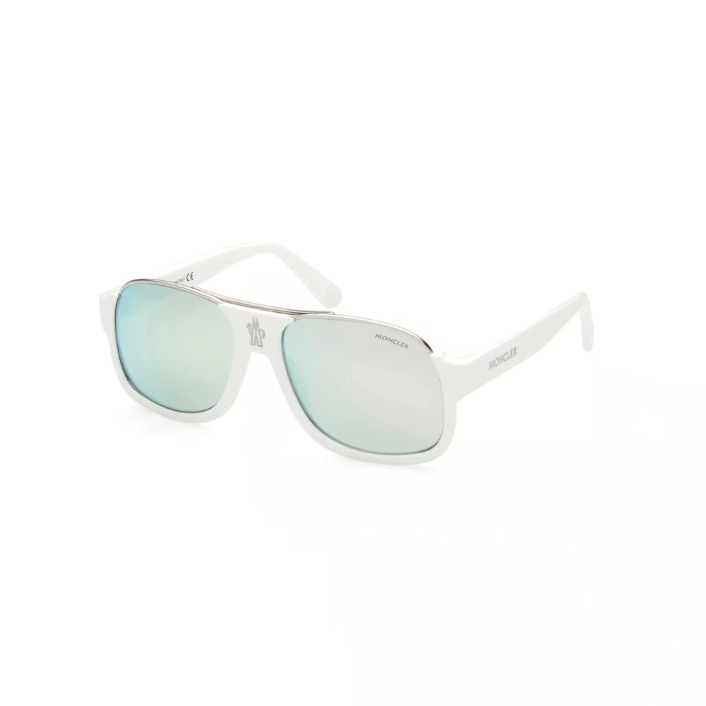Moncler ML0208 PLEIADES - 21D - 58 - CON LENTI POLARIZZATE Occhiali da sole White Pilot (Aviator)