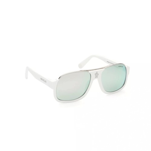 Moncler ML0208 PLEIADES - 21D - 58 - CON LENTI POLARIZZATE Occhiali da sole White Pilot (Aviator)