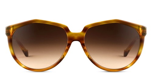 Loewe LW40053U - 53F - 59 Occhiali da sole Havanna Pillow (Rounded)
