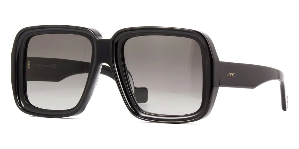 Loewe LW40071U - 01B - 56 Occhiali da sole Black Square