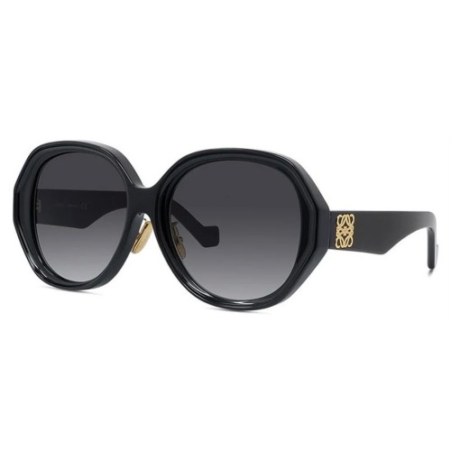 Loewe LW40080U - 01B - 57 Occhiali da sole Black Pillow (Rounded)
