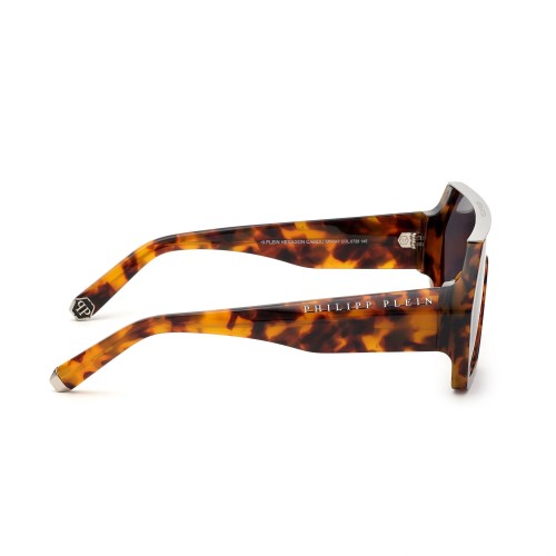 Philipp Plein SPP047 HEXAGON CAMOU - 0728 Occhiali da sole Havanna Flat Top